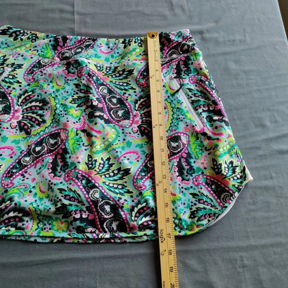 Vintage Jack Smith Golf Skirt Skort Paisley Fun 2XL Colorful Tennis Running Boho - Picture 12 of 12